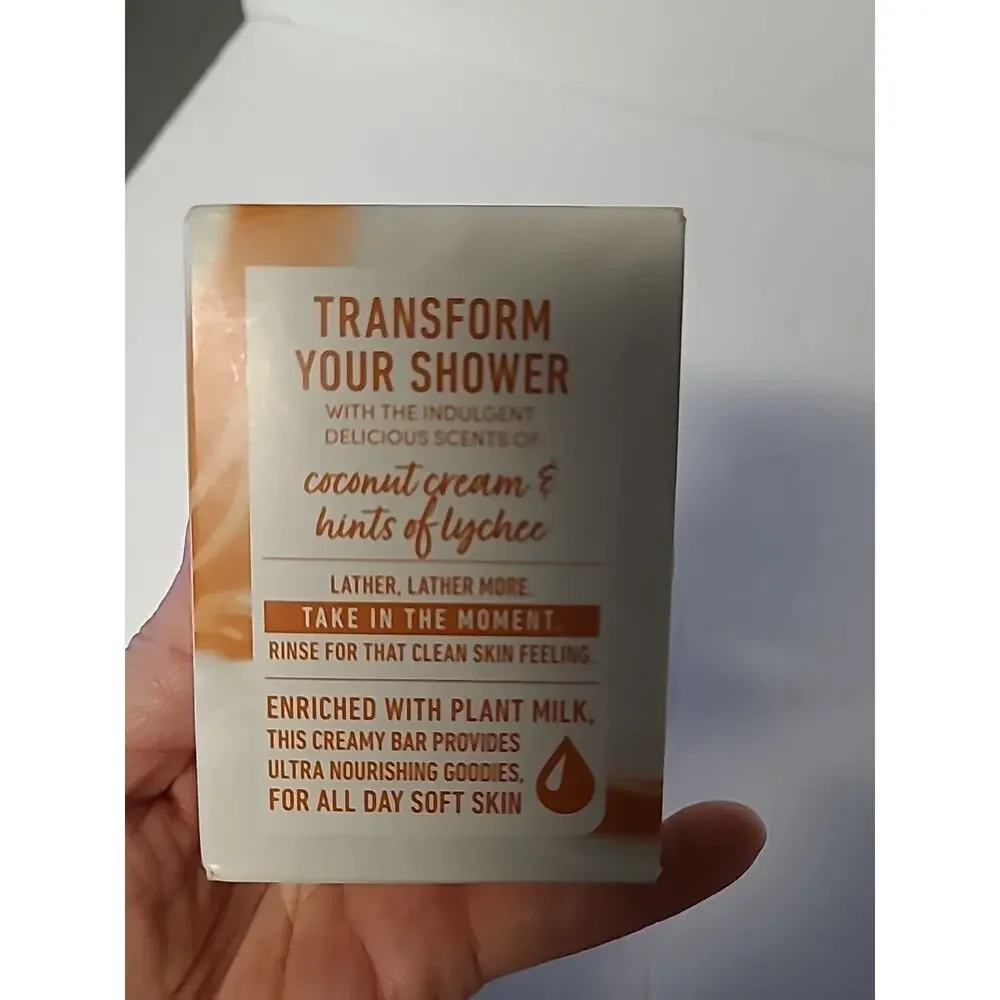 Dove Beauty Plant Based Bar Soap Coconut Milk & Sugar Lychee 5 oz NEW